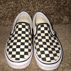 Black and White Checkered Vans Slip-Ons